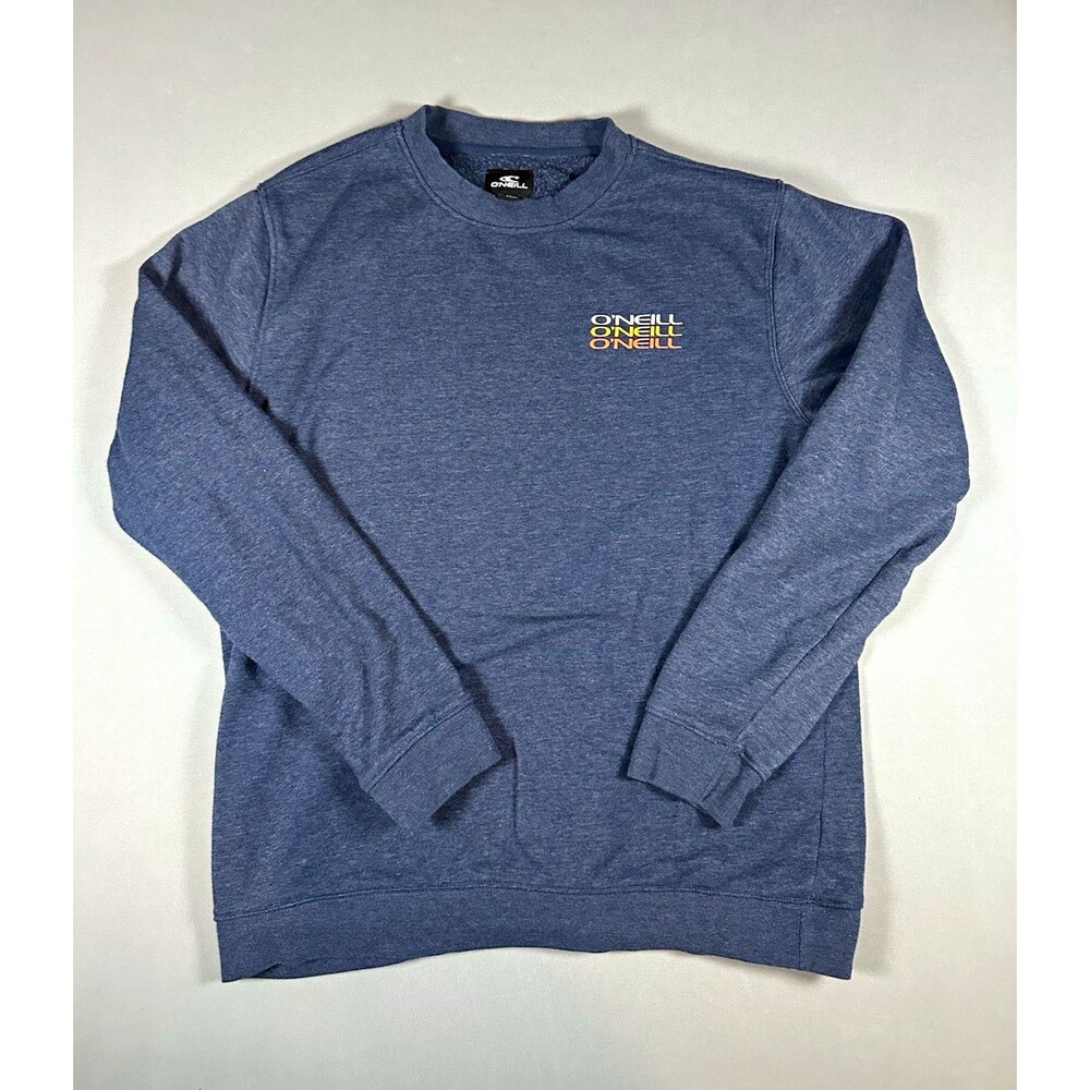 O'Neill Men's XL Crewneck Pullover Sweatshirt Blue Standard Fit Fleece Logo surf